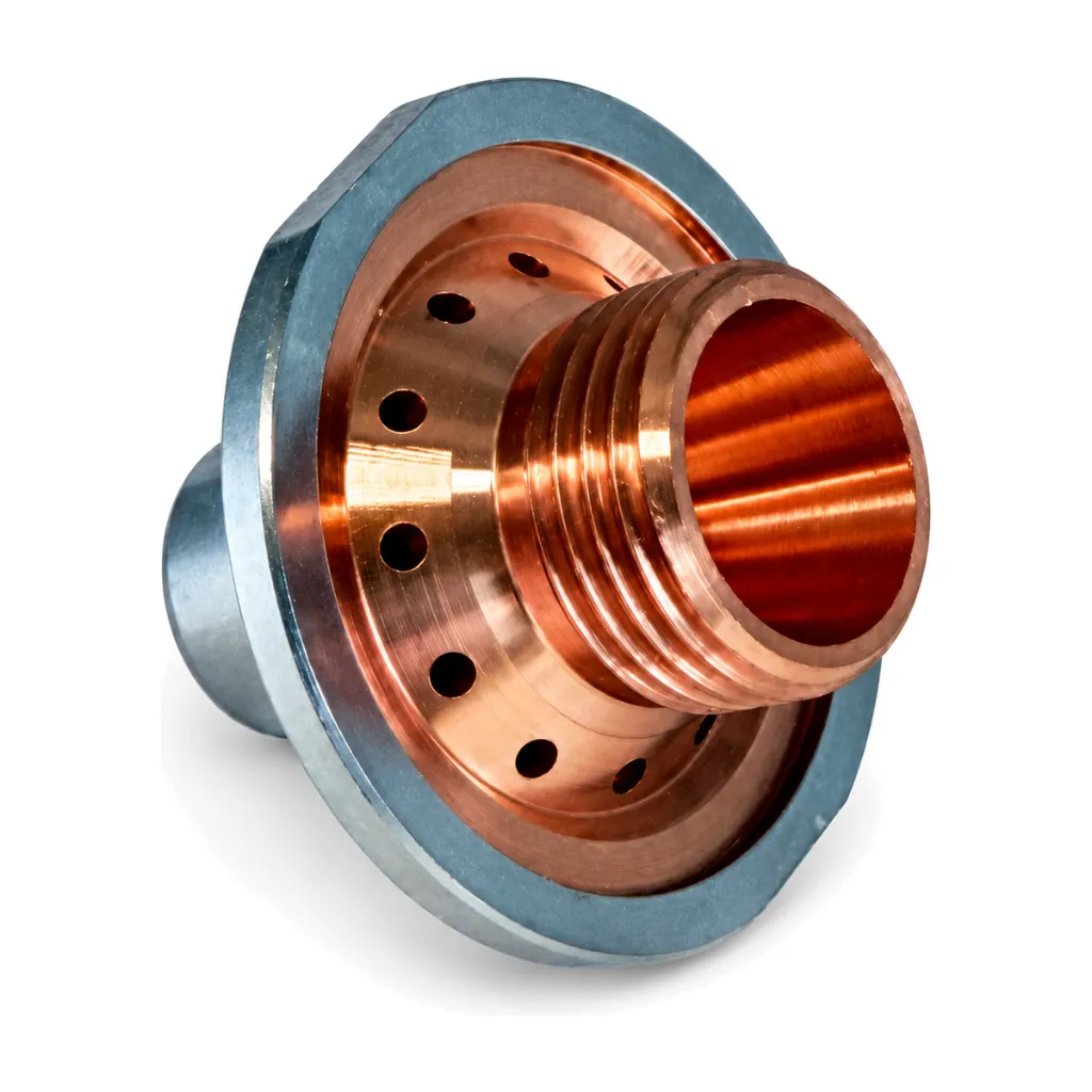 AM367-7490HCP-C S1.4FW Fibre WACS Single Laser Nozzle with Collar for Amada, Hard Chrome