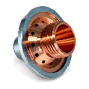 AM367-7490HCP-C S1.4FW Fibre WACS Single Laser Nozzle with Collar for Amada, Hard Chrome