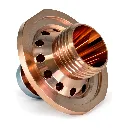 AM367-0030C S1.0FE Fibre Single Laser Nozzle with Collar for Amada, Hard Chrome