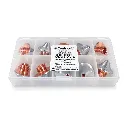 AM367-6791CPX D4.0AL Aluminium Double Laser Nozzle for Amada, Chrome Plated (10 pk)