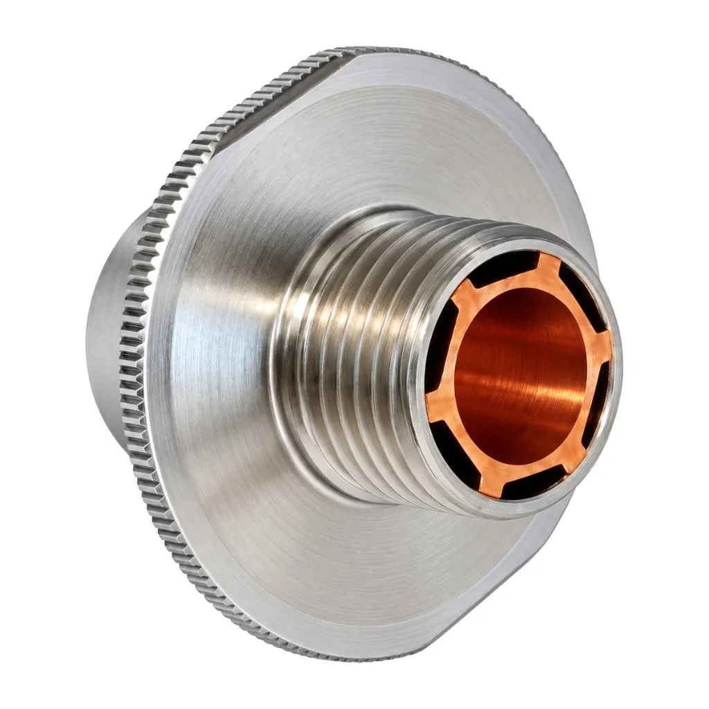 AM367-2667 D10.0C Double Laser Nozzle for Amada, Chrome Plated