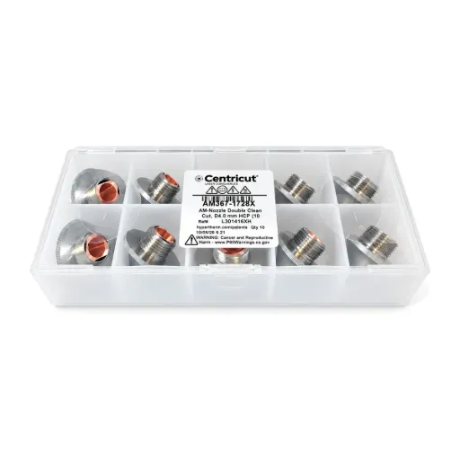AM367-1728X D4.0CC Clean Cut Double Laser Nozzle for Amada, Hard Chrome (10 pk)