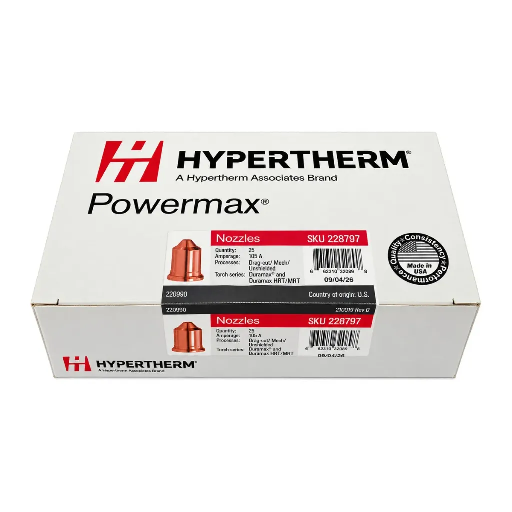 228797 Hypertherm Nozzle Bulk Pack - 105A, Pack of 25 - Powermax105 Duramax