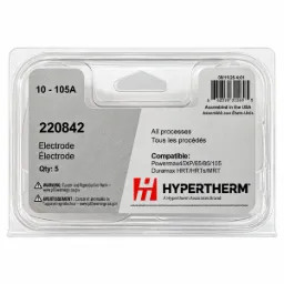 220842 Hypertherm Electrode - 30-105A, Pack of 5 - Powermax45 XP/65/85/105 Duramax